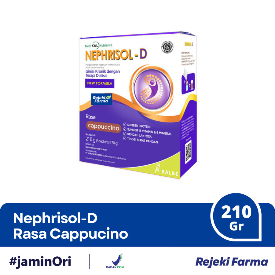 

Nephrisol-D Rasa Cappucino 201 Gram Gr - Susu Ginjal Kronik
