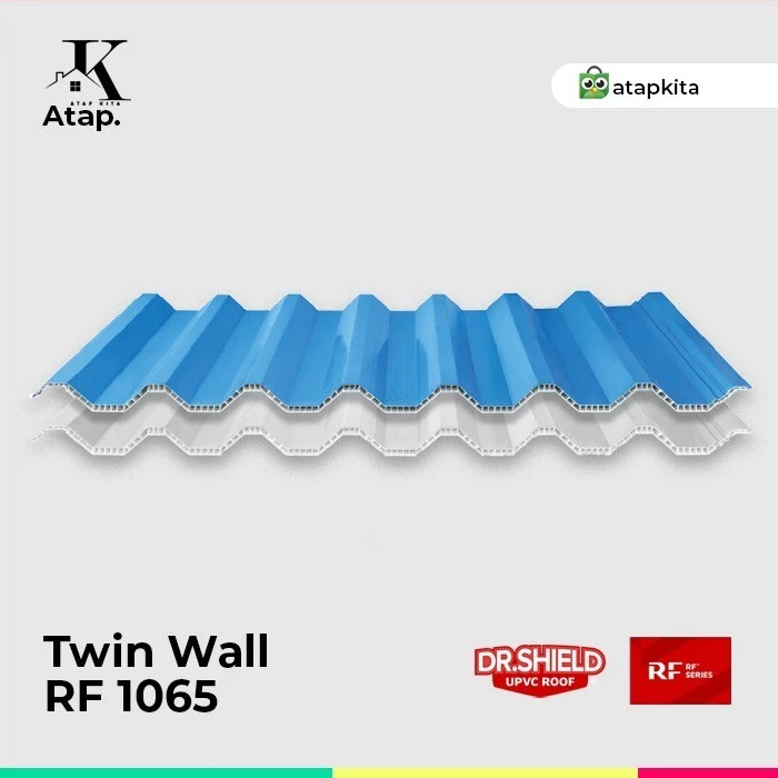 Atap UPVC / Dr. Shield RF1065 / Twin Wall / Double Layer / Atap Kanopi