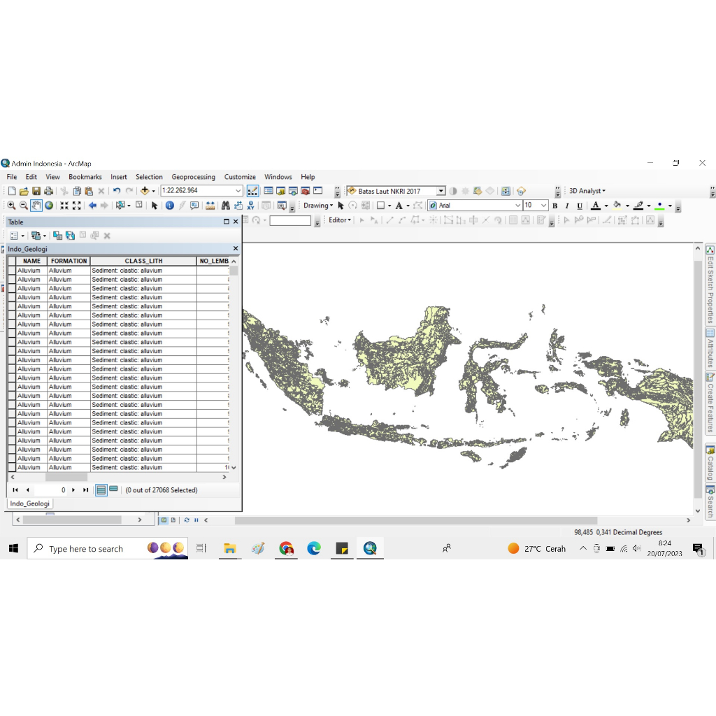 Peta Geologi Indoensia