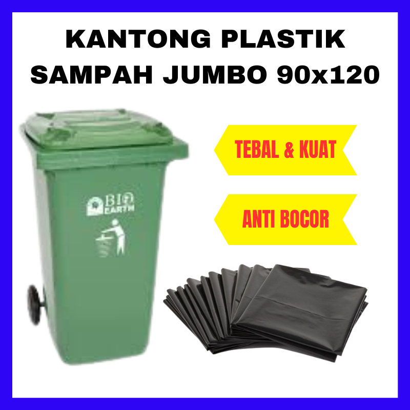 Kantong Plastik Sampah 90x120 cm Kresek Sampah Kantong Sampah Jumbo Plastik Sampah Hitam Bungkus Sam