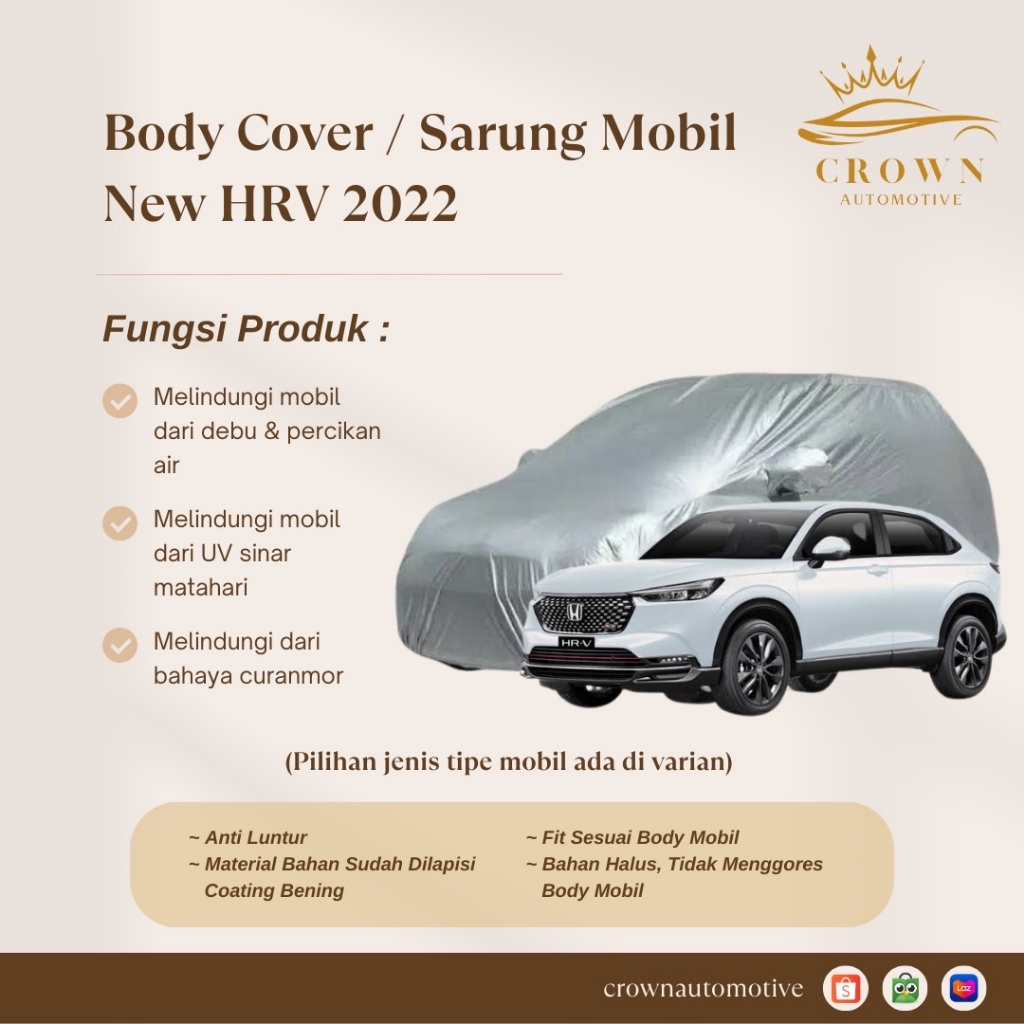 Body Cover HRV 2022 / Sarung Mobil HRV 2022