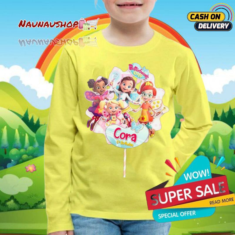 baju kaos anak perempuan  BUTTERBEANS CAFE bahan ADEM KATUN