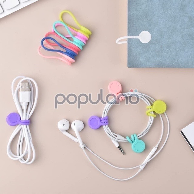 Pengikat Kabel Charger Penggulung Tali Magnet Cord Holder Magnetic Cable Winder
