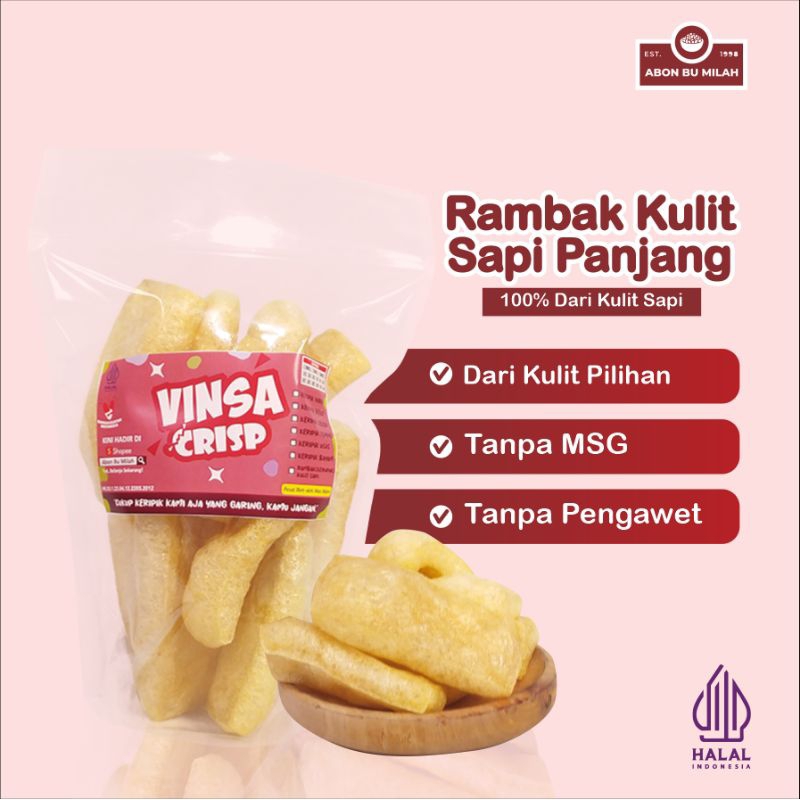 

Vinsa Crisp Kerupuk Rambak Kulit Sapi / Dorokdok By Bu Milah