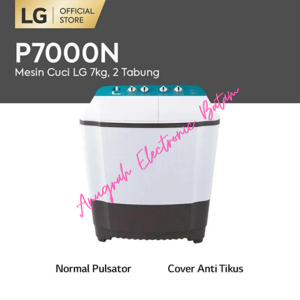 MESIN CUCI LG 2 TABUNG 7KG P7000N / Twin Tub LG P 7000N BATAM