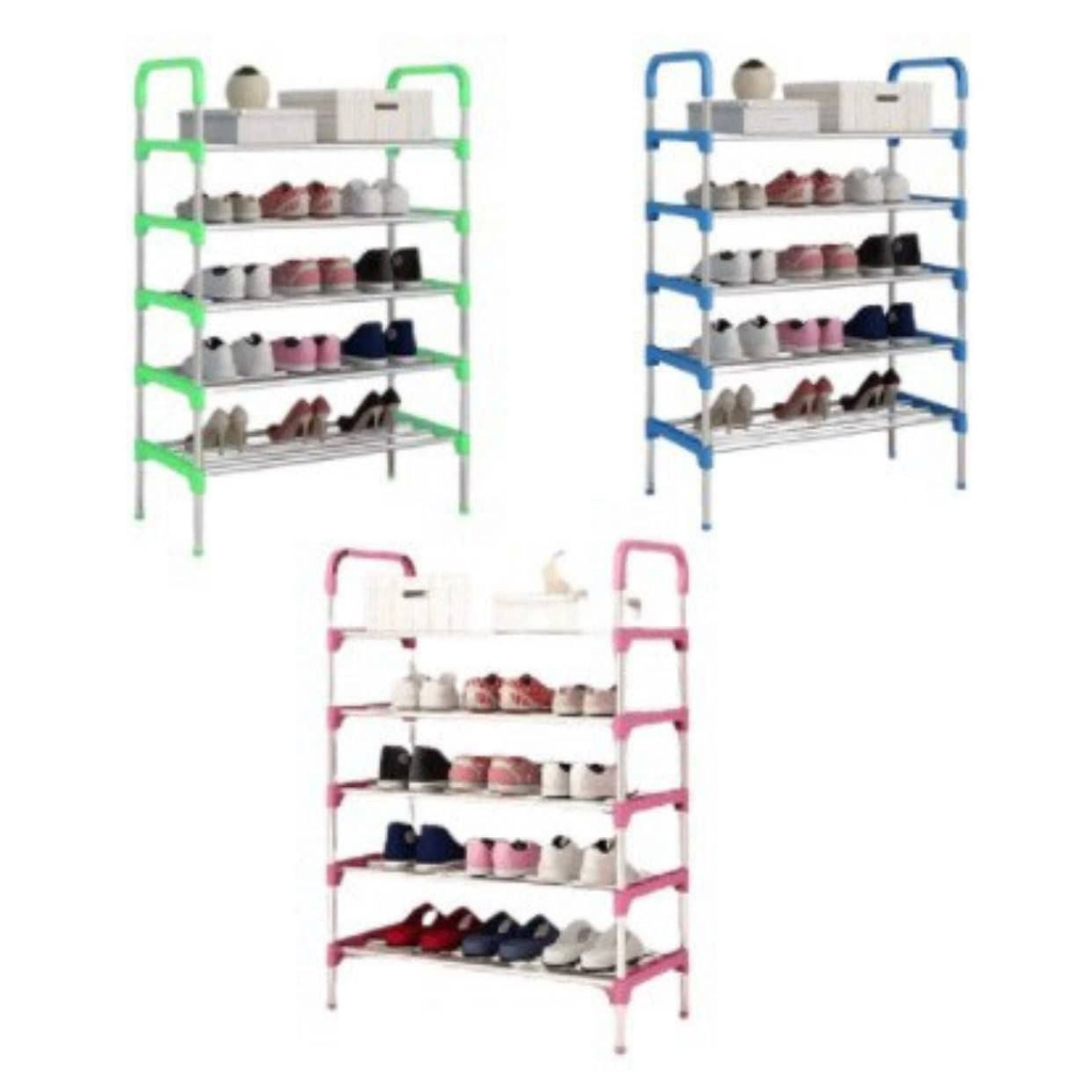 rak sepatu besi susun 5 versi warna