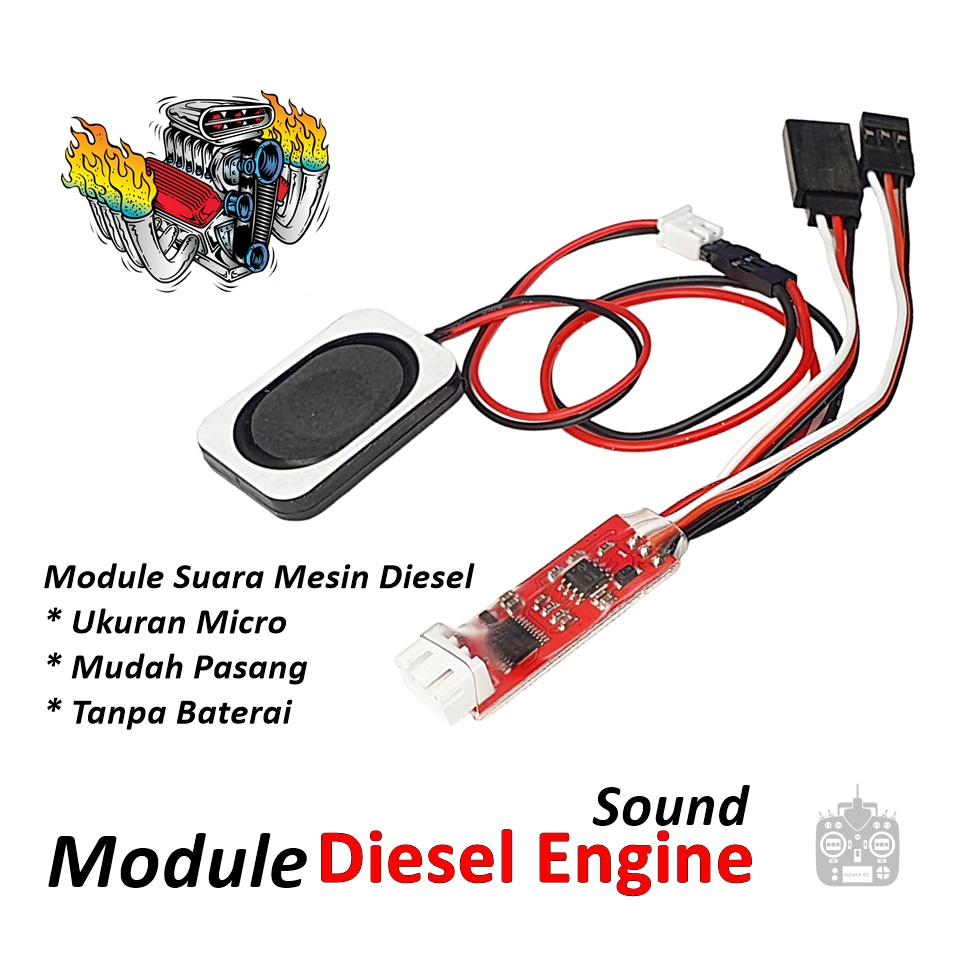Module Suara Mesin Diesel untuk SCX MN WPL DIY Truk Boat RC Hobby
