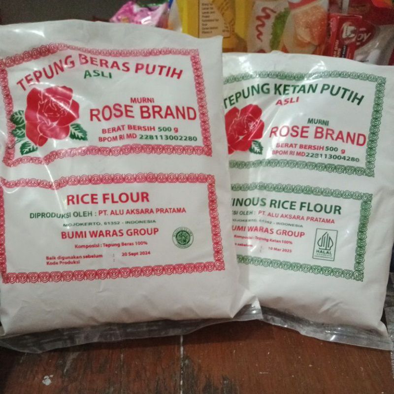 

Tepung Beras / Tepung Ketan Rose Brand 500 gr