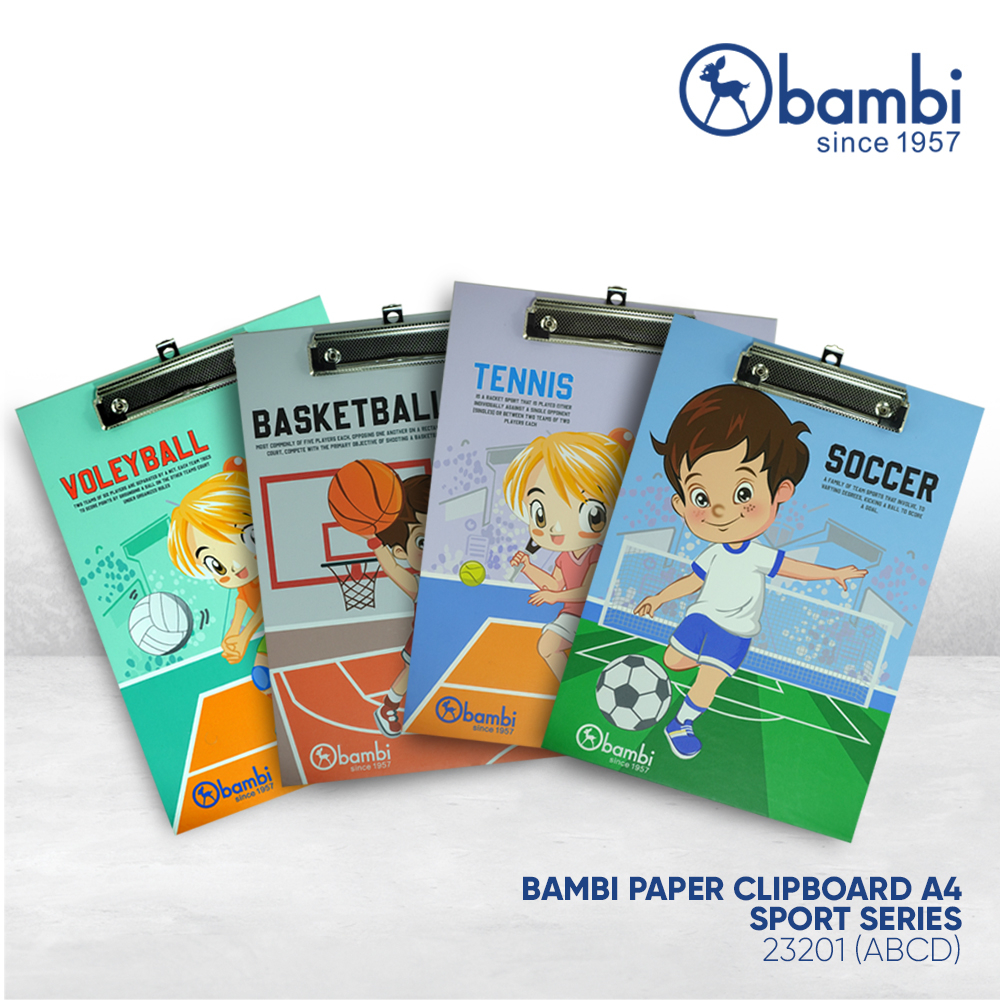 

Bambi Paper Clipboard/ Papan Jalan A4 with 12 cm Wire - 23201