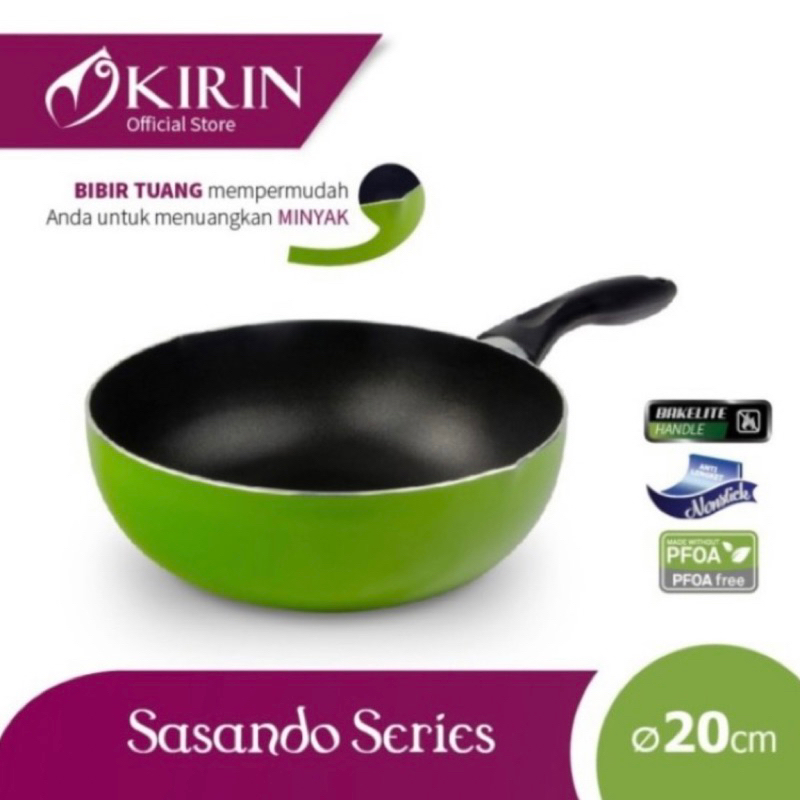 Kirin - Teflon Kirin 20 Cm Deep Frypan Sasando Series