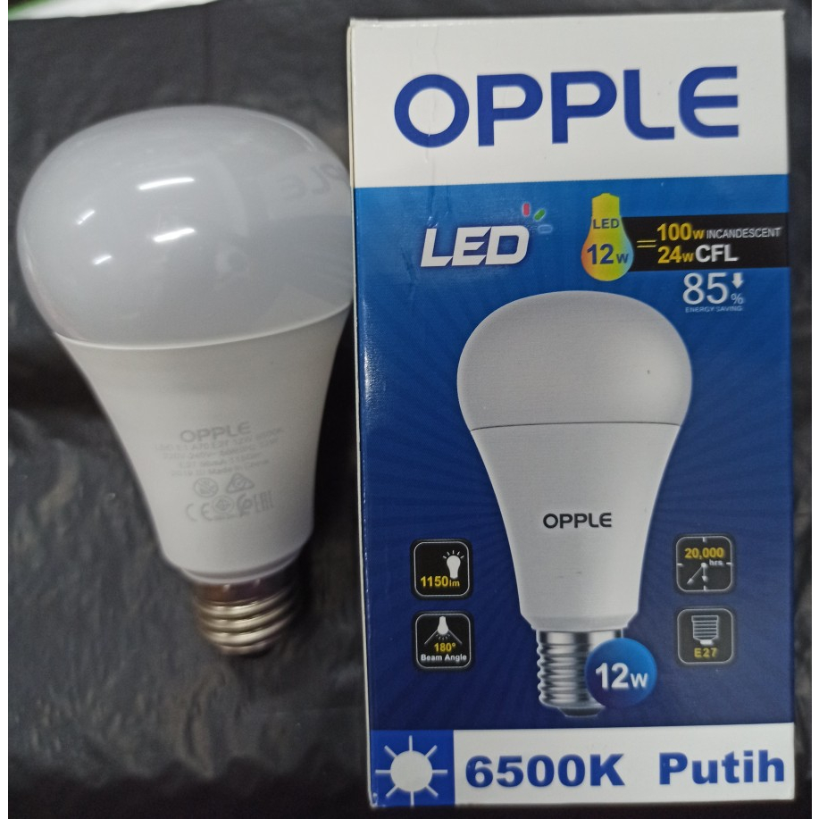 Lampu Led putih Bulb Opple 12 watt