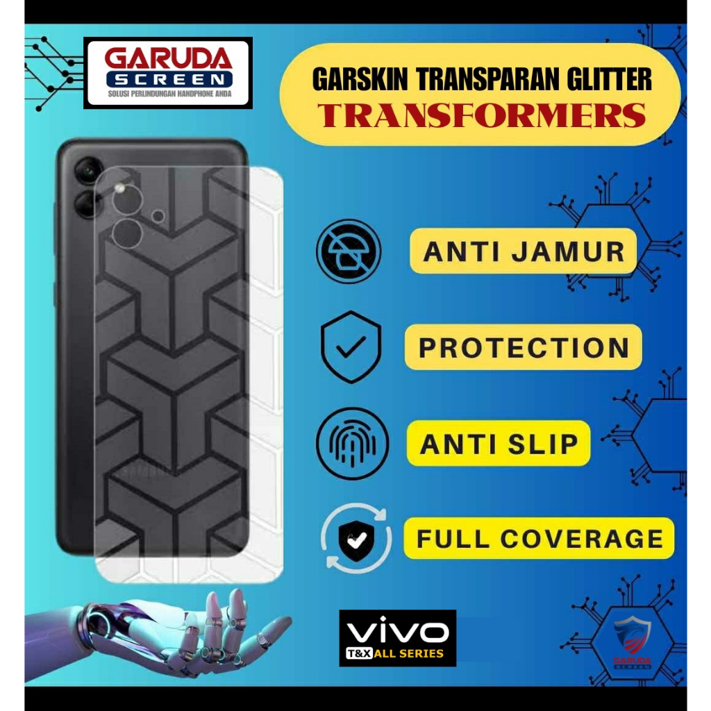 Garskin Back Protector Transformer|Anti Gores Hydrogel Vivo T1 5G|T1 Pro 5G|X50|X50 Pro|X60|X60 Pro|X70 Pro|X80|X80 Pro