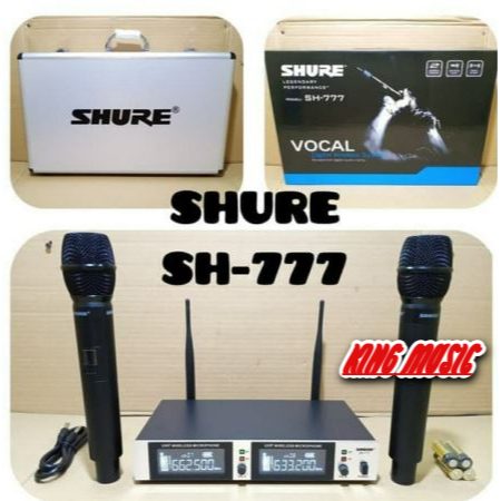 MIC WIRELESS SHURE SH 777 / SH777 / SH-777 FREE HARDCASE GRADE A++