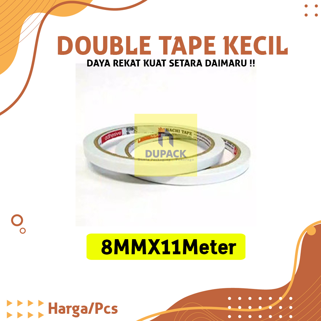 

Double Tape Kertas Kecil 8MMx11Meter Berkualitas