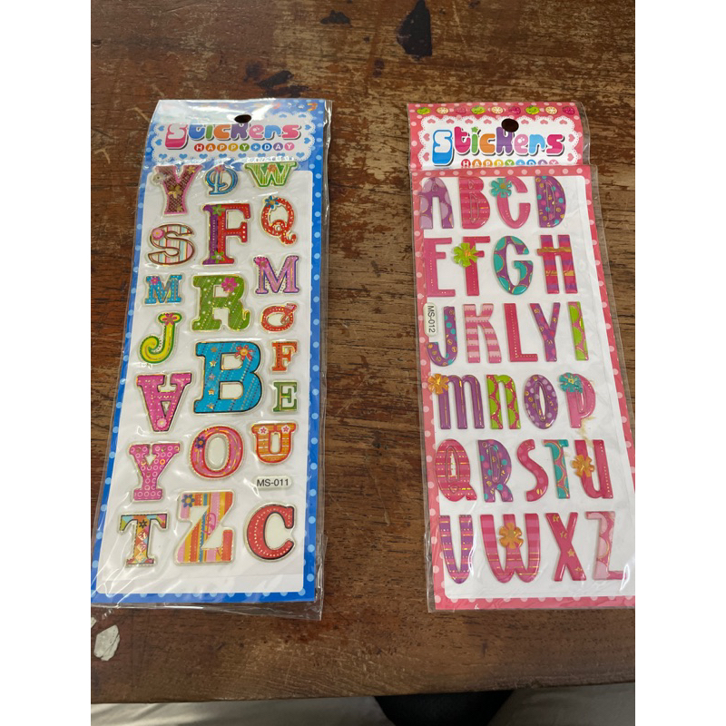 

stiker huruf ABC