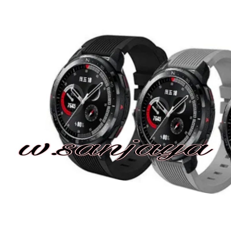 STRAP HONOR WATCH GS PRO HONOR WATCH MAGIC 2 46MM TALI JAM SILICONE RUBBER KARET LURUS MOTIF