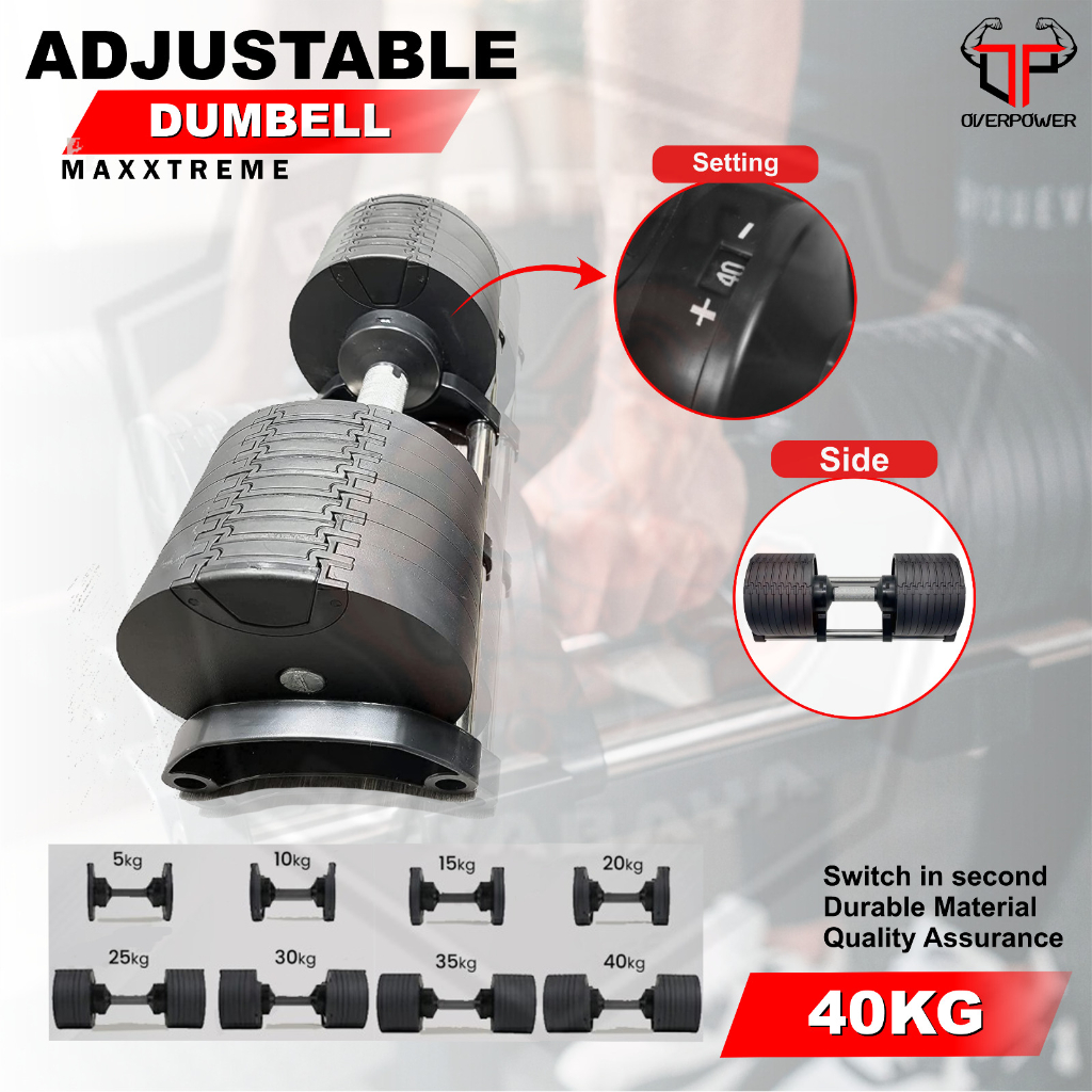 MAXXTREME DUMBELL 40KG |Dumbell |Adjustable |Beban |Gym |Fitness