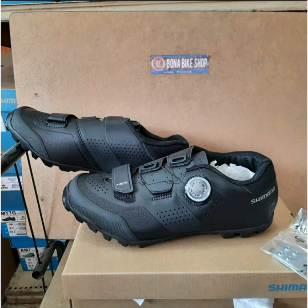 Sepatu Shimano ME502 ME5 Black - BOA Dialed - MTB Cleat shoes