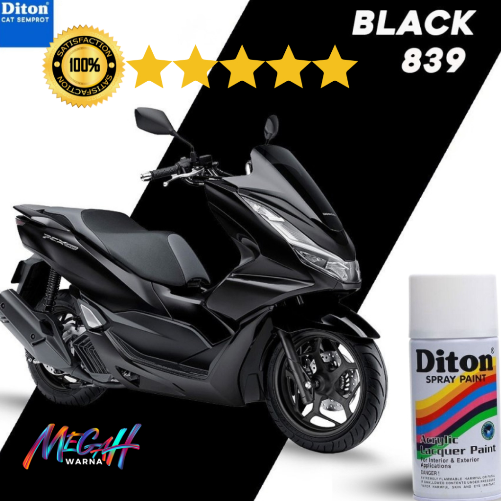 DITON CAT SEMPROT BLACK 839 - Pilok Pylox Hitam Diton 300cc