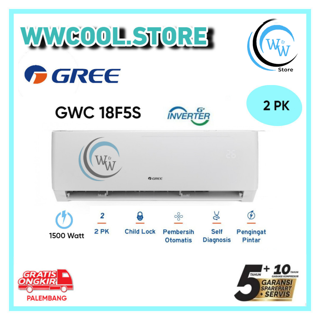 AC Gree Inverter 2 PK GWC 18F5S Inverter 2 PK