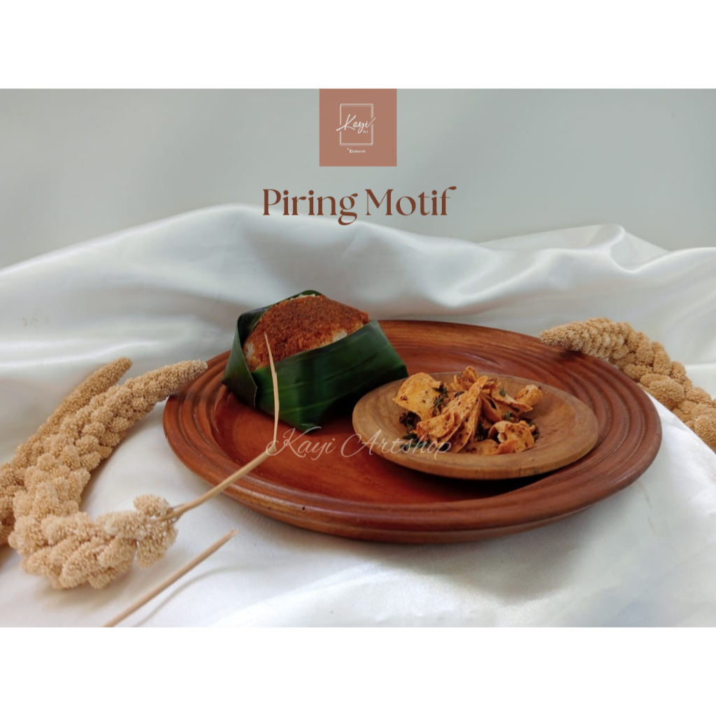 Piring Kayu Motif | Piring Kayu Aesthetic