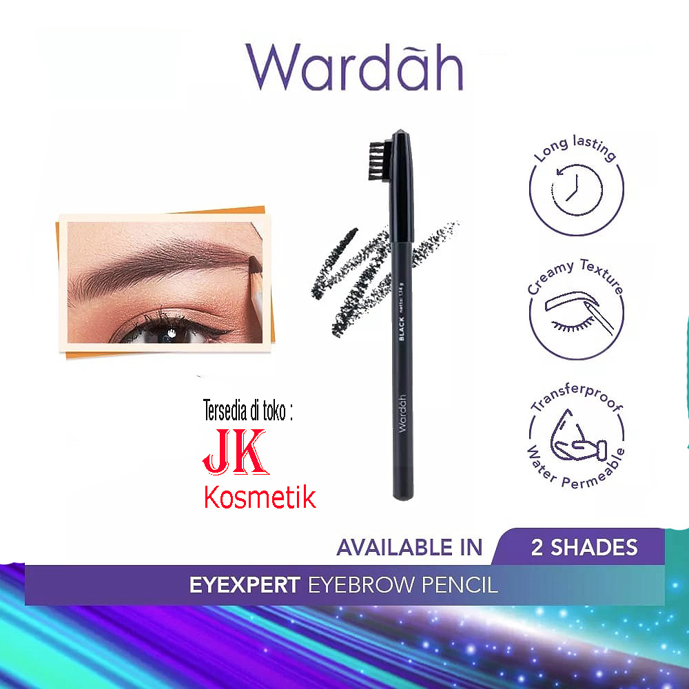 Wardah Pensil Alis Eyebrow Pencil COKLAT / Hitam