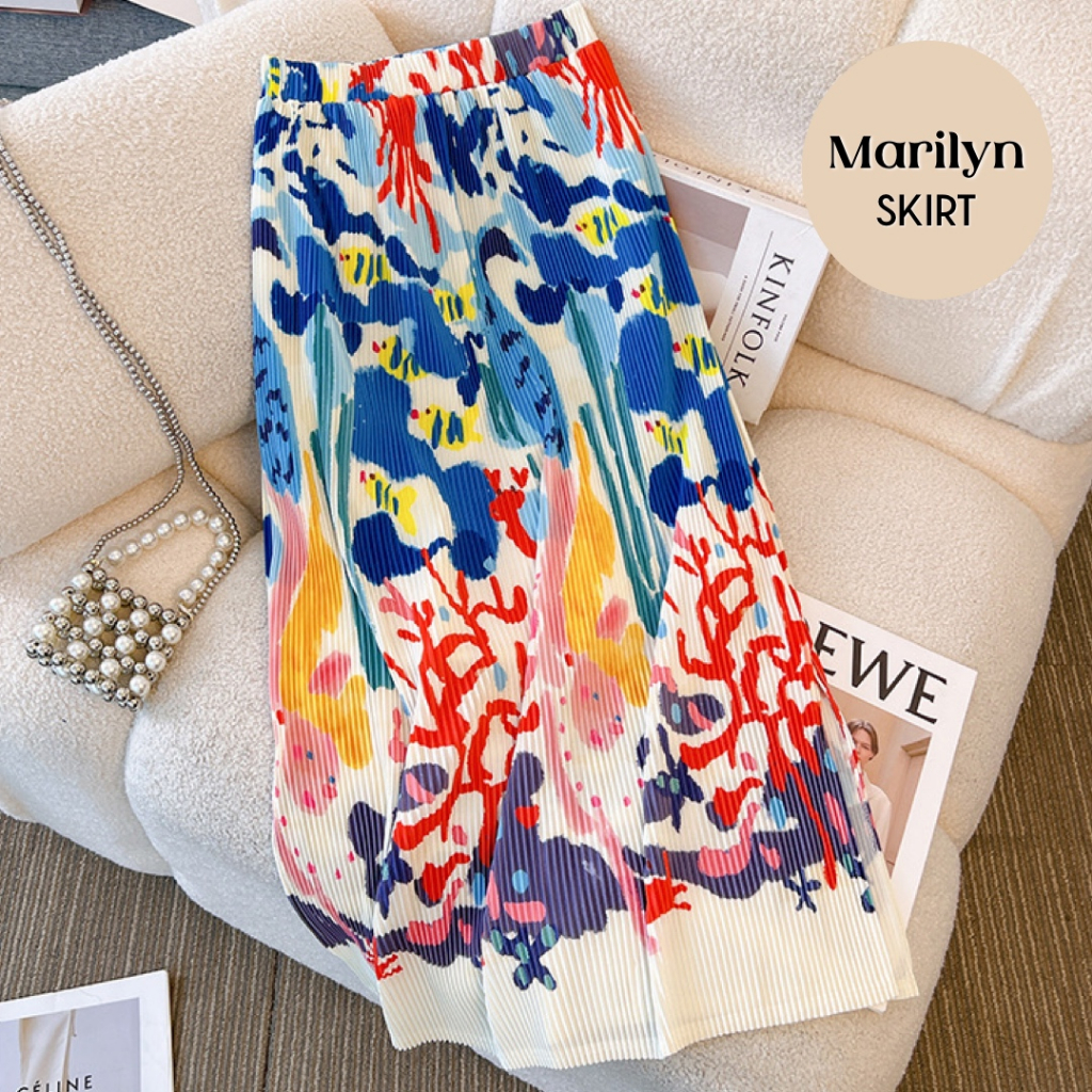 Marilyn Skirt Pleats Import Rok Premium Plisket