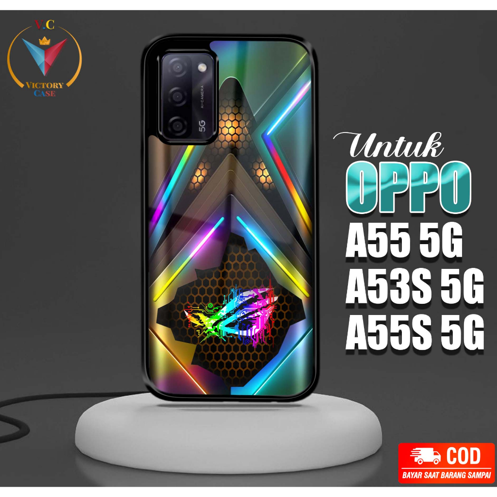 Case Oppo A55 5G A53S 5G A55S 5G Victory Case Motif [ RRQ1 ] Case Hp Glossy Casing Hardcase Softcase
