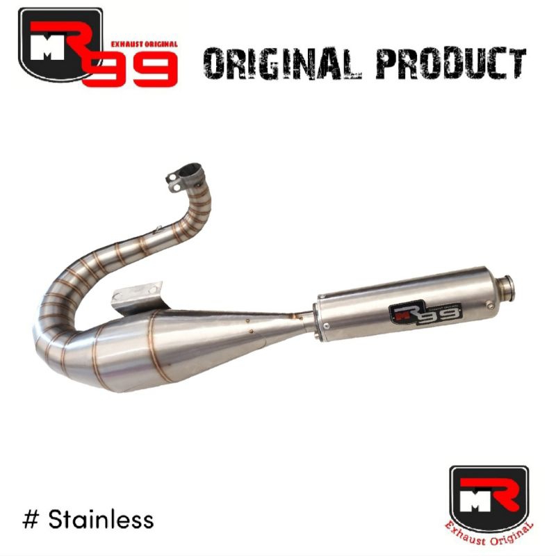 Knalpot Vespa Px/Ps/excel/exclusive Buang Kiri MR99 Racing Garing