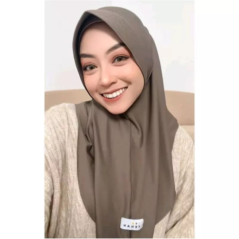 Hijab Instan Bergo by Kenan Hijab Ukuran M//Hijab Bergo Hamidah Jersey//Dzevada