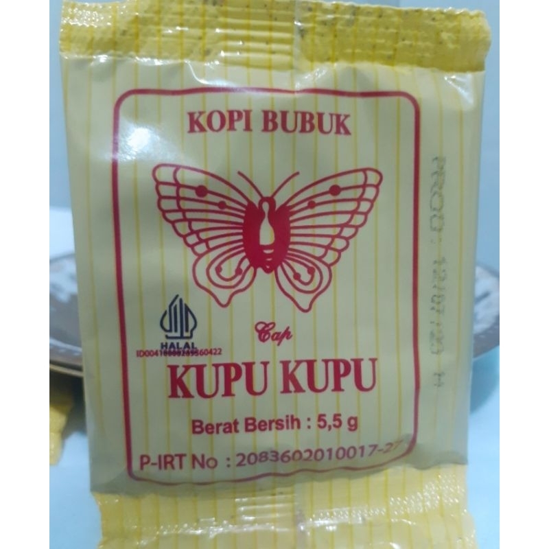 

Kopi kupu kupu COFFEE Rangkas Lebak & Pandeglang, kupu-kupu perpak isi 20 brt prduk 120gr