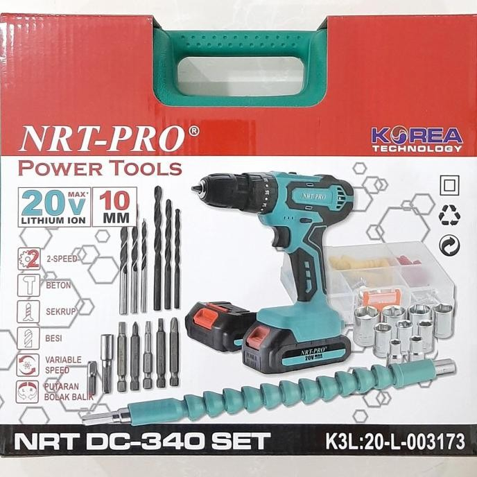 Bor Cas Cordless Drill NRT PRO 20V DC-340 Beton Impact Drill
