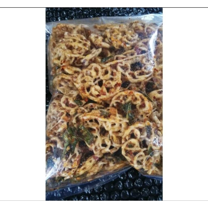 

Krupuk pedo viral extra pedas harum daun jeruk 1KG