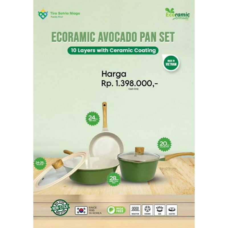 Ecoramic Avocado Pan set