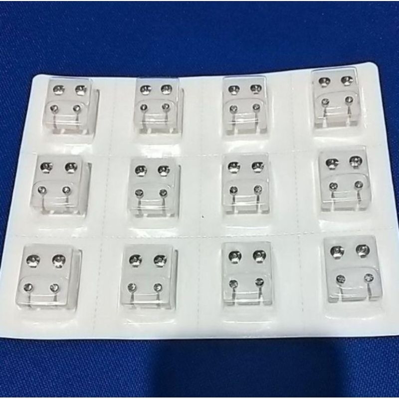 ANTING TINDIK TELINGA BAHAN STAINLESS STEEL 1 LUSIN 12 PASANG ANTING