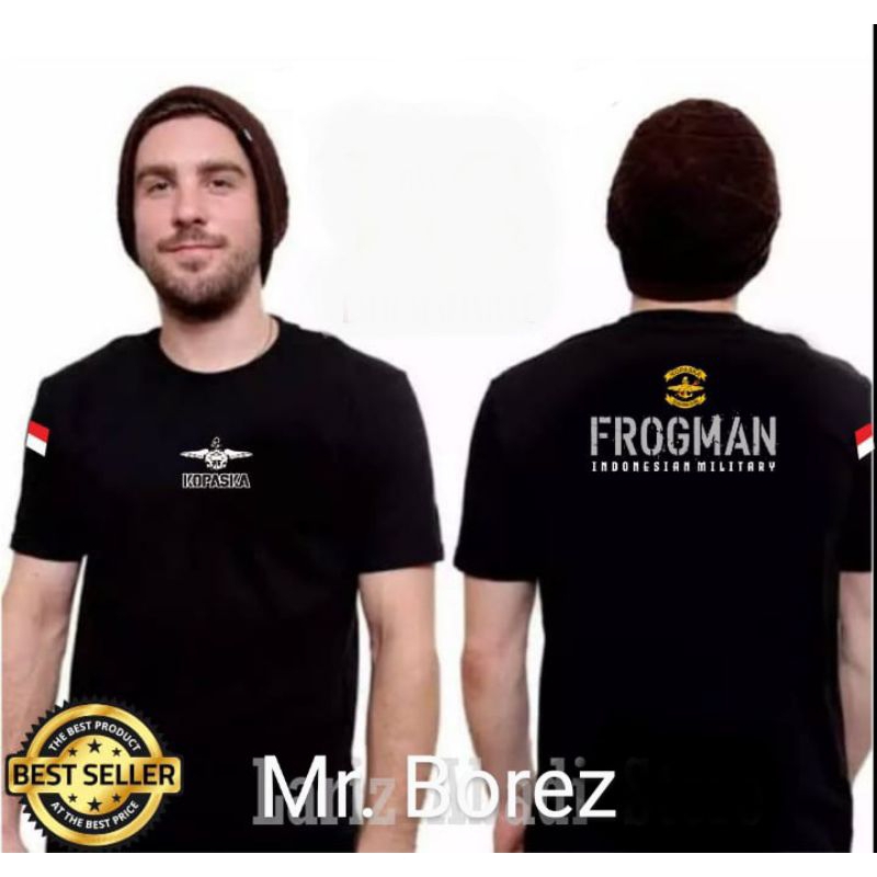 Kaos Katun Kopaska Frogman Indonesia Militeri / Baju Kopaska Premium / Tshirt Pria keren / Outfit Co