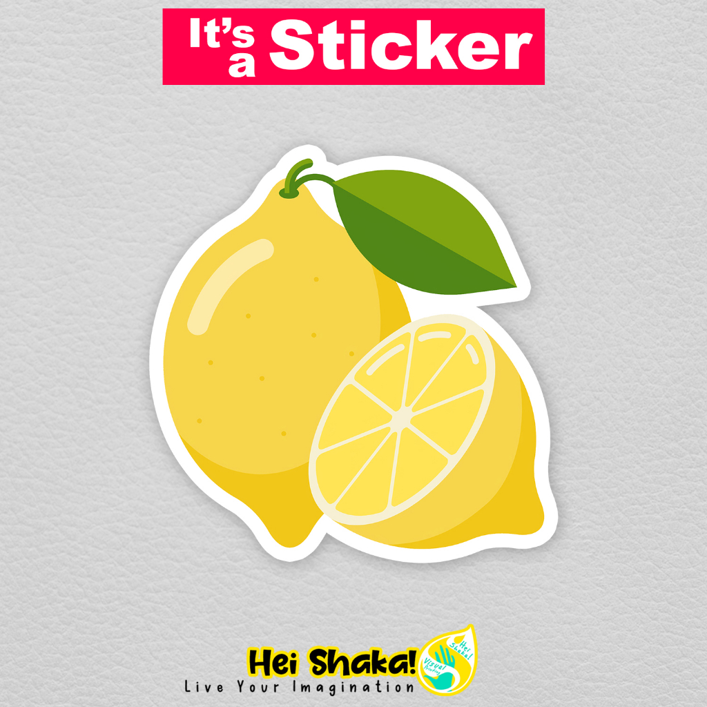 

Stiker Lemon Sticker Lucu Buah Buahan Vinyl Anti Air