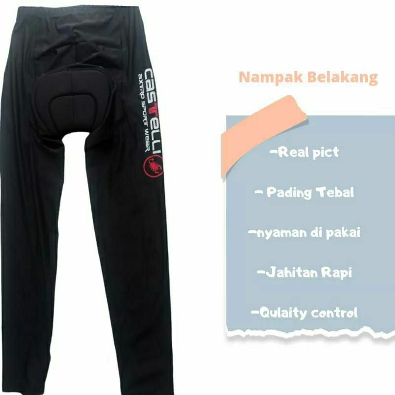 Celana Ketat Celana Sepeda Gowes Olahraga Pria Wanita