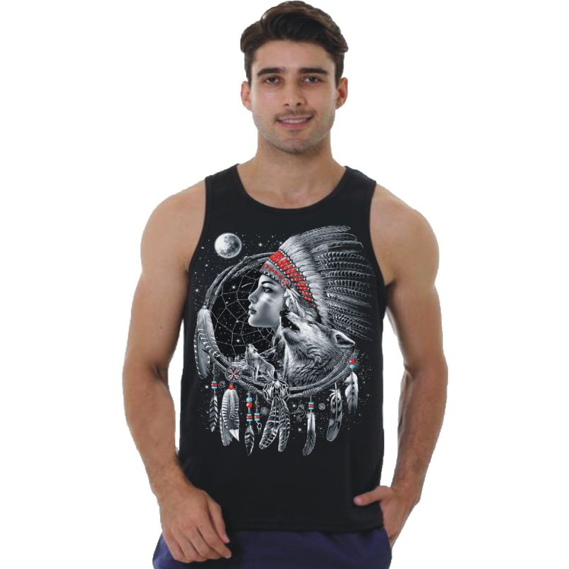 Kaos singlet pria distro INDIAN APACHE - By. Visell Collection389