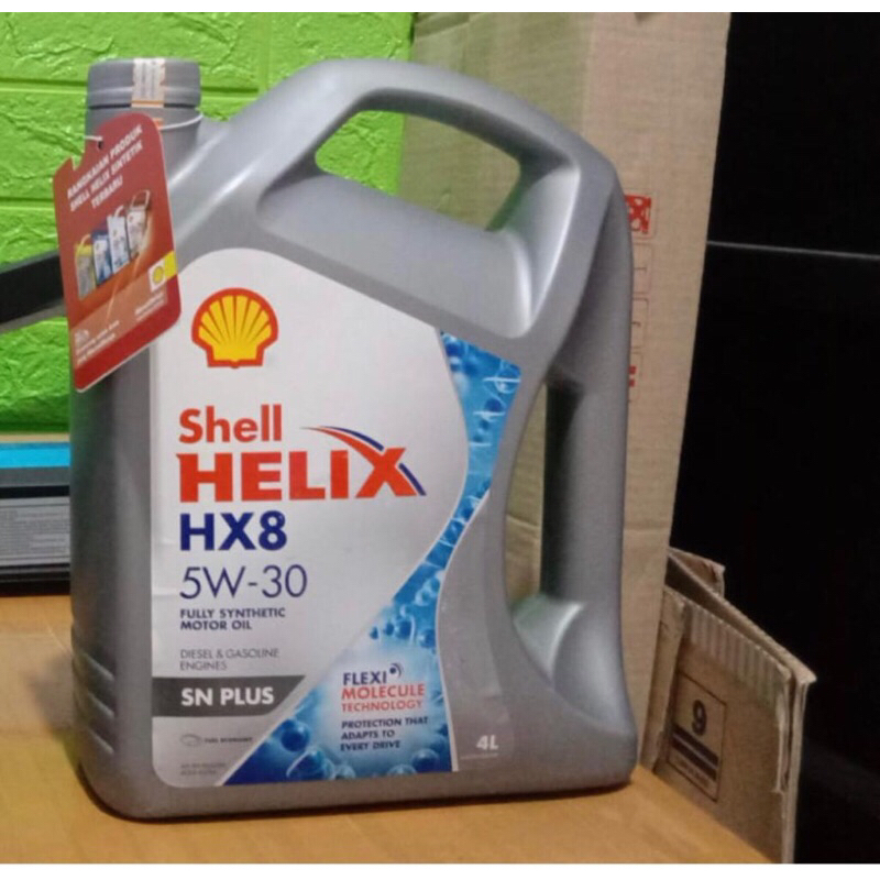 oli shell helix HX8 5w 30 4Liter (gratis filter oli)