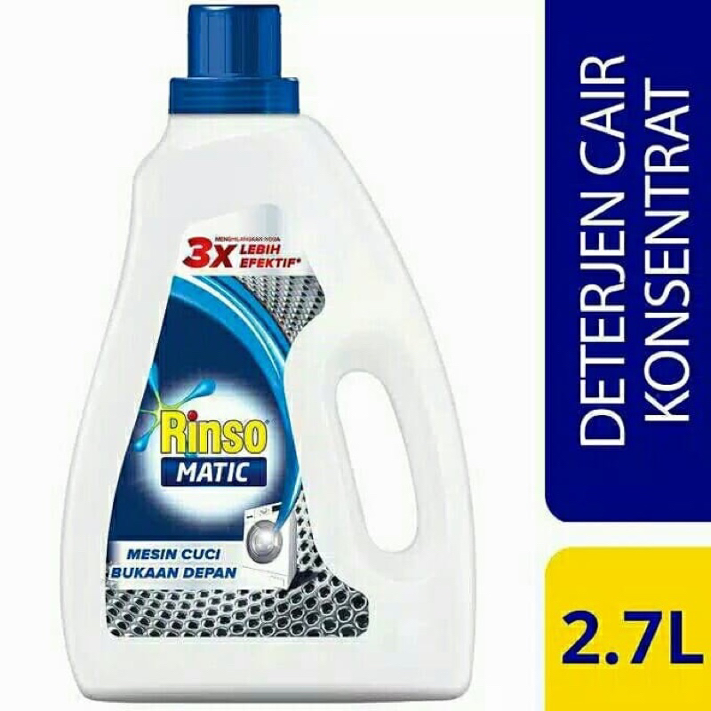 Rinso Matic Bukaan Depan Detergen Cair Konsentrat 2.7 L