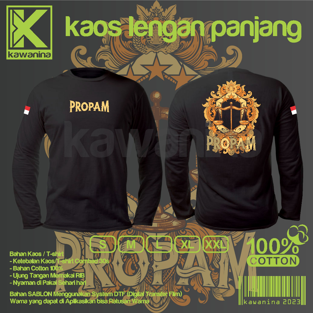Kaos Propam Lengan Panjang / Propam / Polri / Polisi