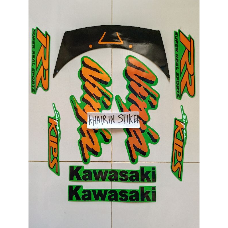 striping stiker ninja rr old 2008 2009 hitam hijau
