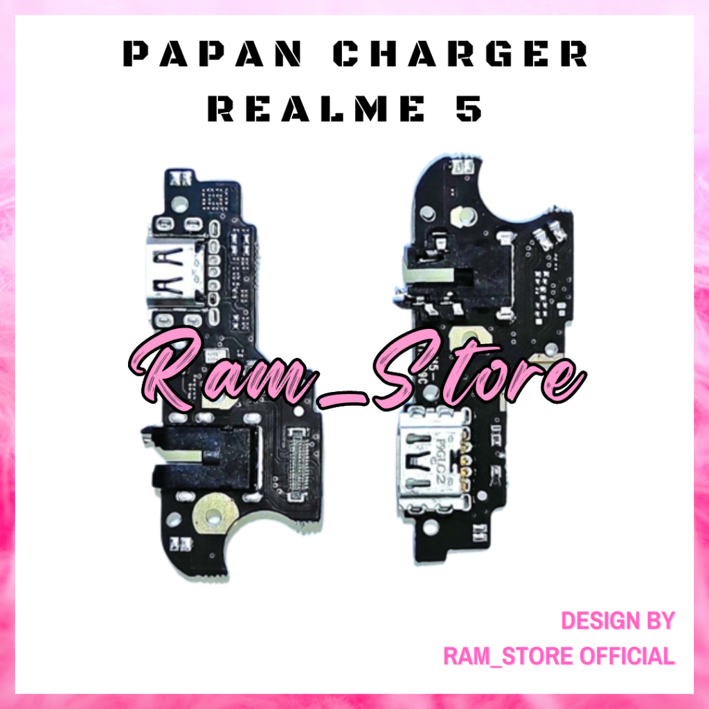Konektor Cas Board Hp REALME 5 Connector Conektor Flexible Papan Charger