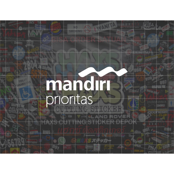 Cutting Sticker Mandiri Prioritas Ukuran 7 Cm