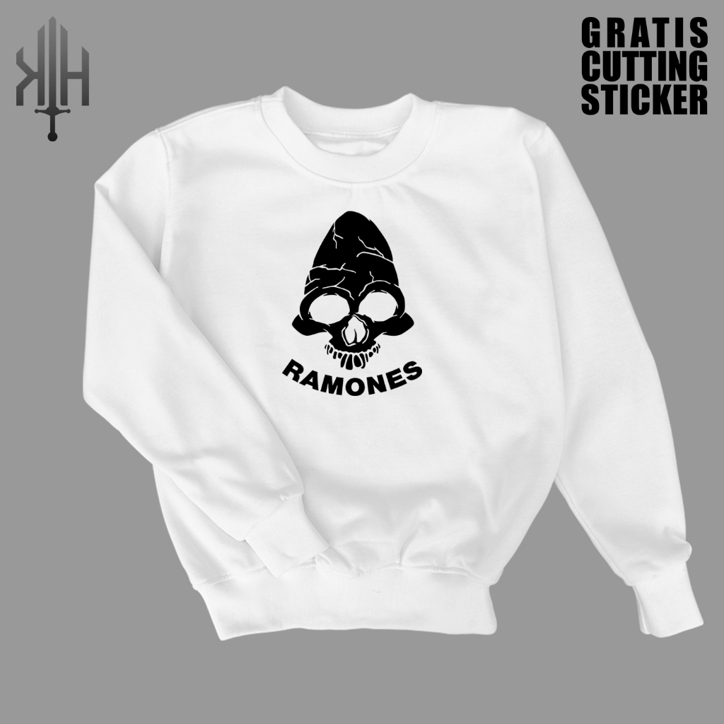 Crewneck Sweater Ramones-Crewneck Pria-Sweater Wanita