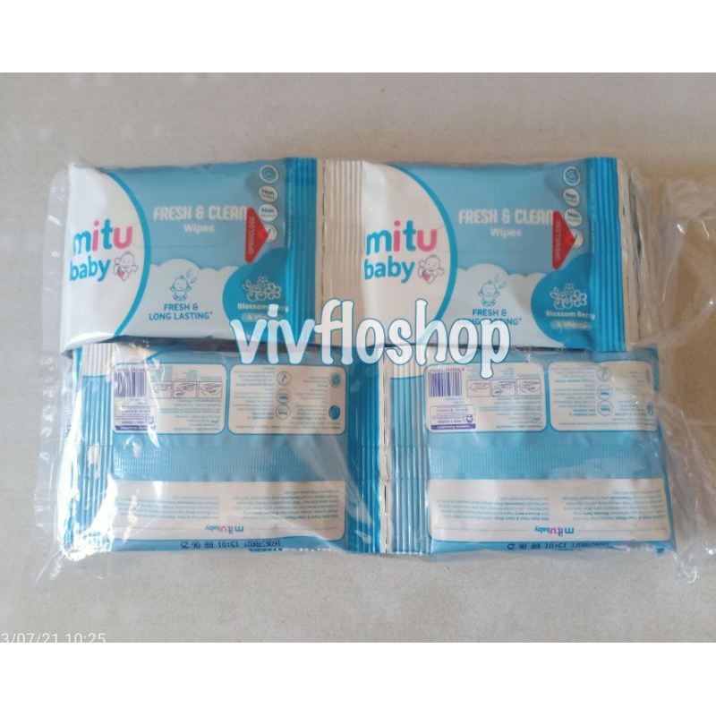 Mitu Baby Wipes / Mitu Tissue Basah isi 4 lembar
