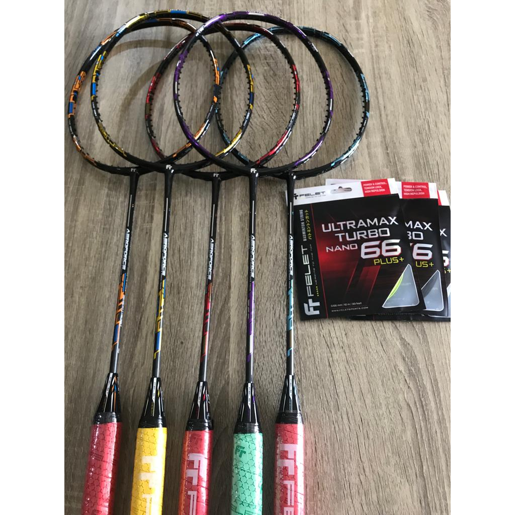 Raket Badminton Felet Aero Force Tension 45lbs Original