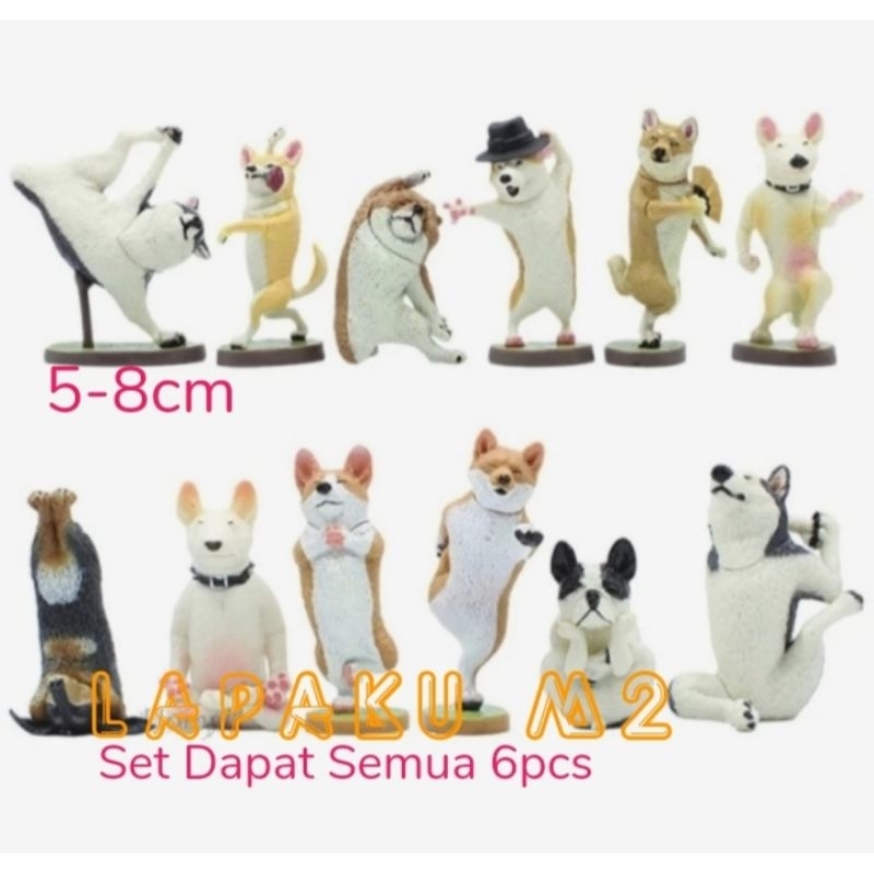 Figure/Miniatur Animal Life Dancing Dog Figure Yoga Dog dog Bull