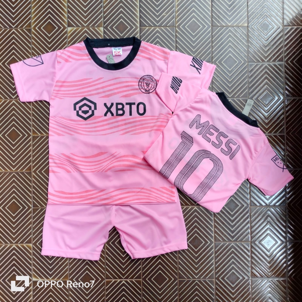 jersey bola inter miami home/jersey messi/setelan messi/baju messi printing usia 2-12thn